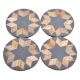 Wood and Resin Flower Coasters In Set Of 4